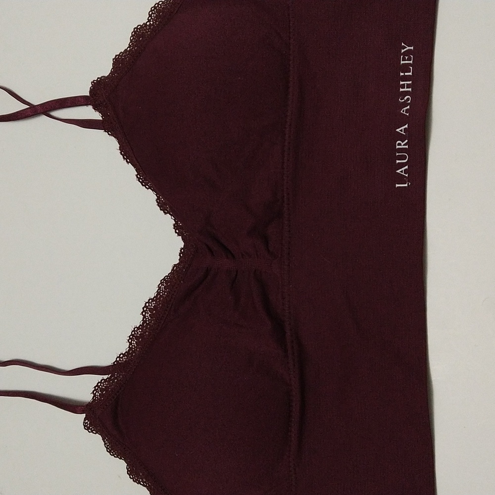 Laura Ashley Stretch Padded Sports Bra Top With Adjustable Straps Size M #W-815